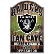 Las Vegas Raiders Fan Cave 11" x 17" Wood Sign - Dynasty Sports & Framing 