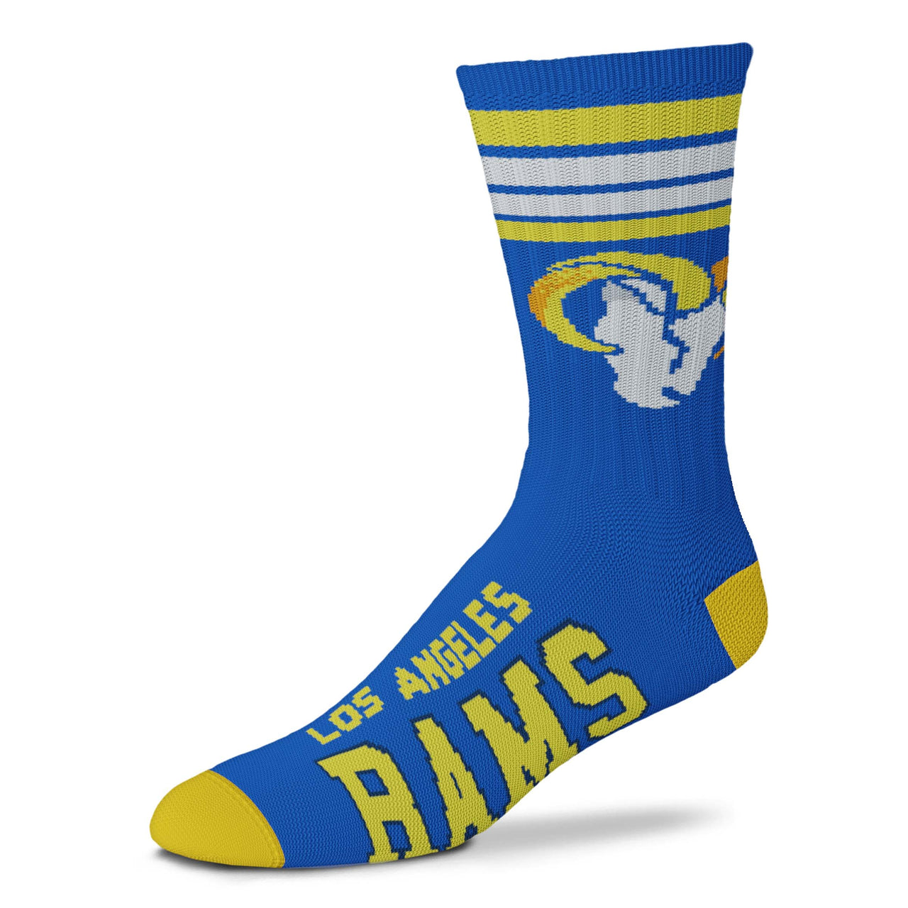 Los Angeles Rams Men's 4 Stripe Deuce Socks - Dynasty Sports & Framing 