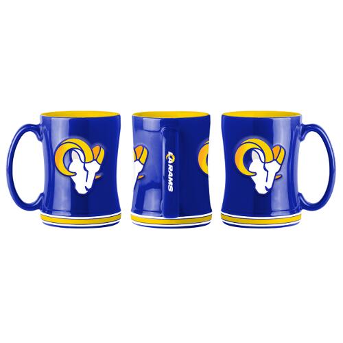 Los Angeles Rams Logo Relief Coffee Mug - Dynasty Sports & Framing 