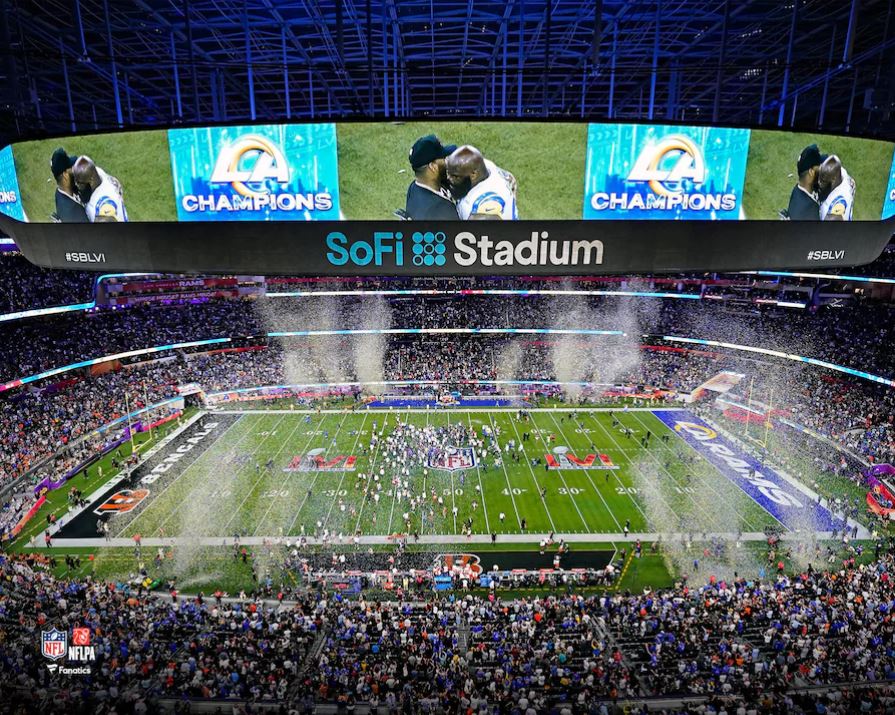 Los Angeles Rams SoFi Stadium Super Bowl LVI Champions 8" x 10" Football Photo - Dynasty Sports & Framing 