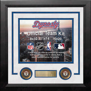 MLB Baseball Photo Picture Frame Kit - Texas Rangers (White Matting, Blue Trim) - Dynasty Sports & Framing 
