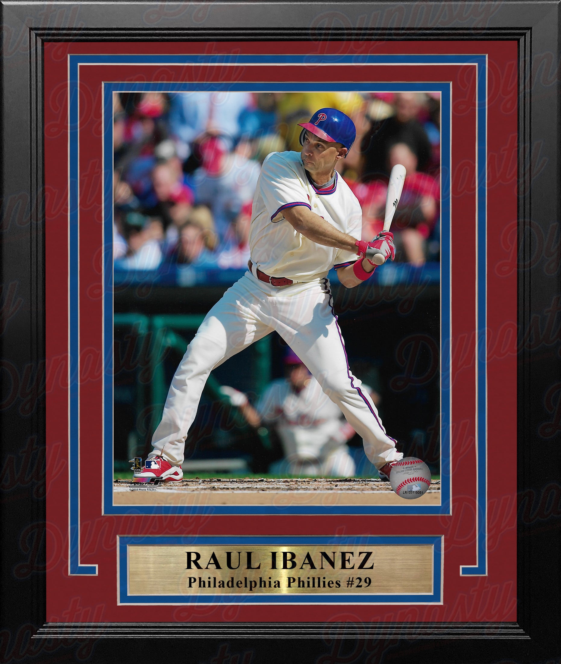 Raul Ibanez in Action Philadelphia Phillies 8" x 10" Framed Baseball Photo - Dynasty Sports & Framing 