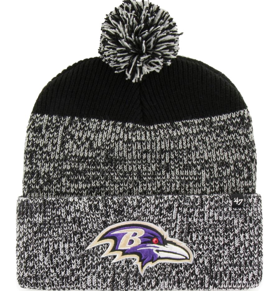 Baltimore Ravens '47 Brand Static Cuffed Knit Hat - Dynasty Sports & Framing 