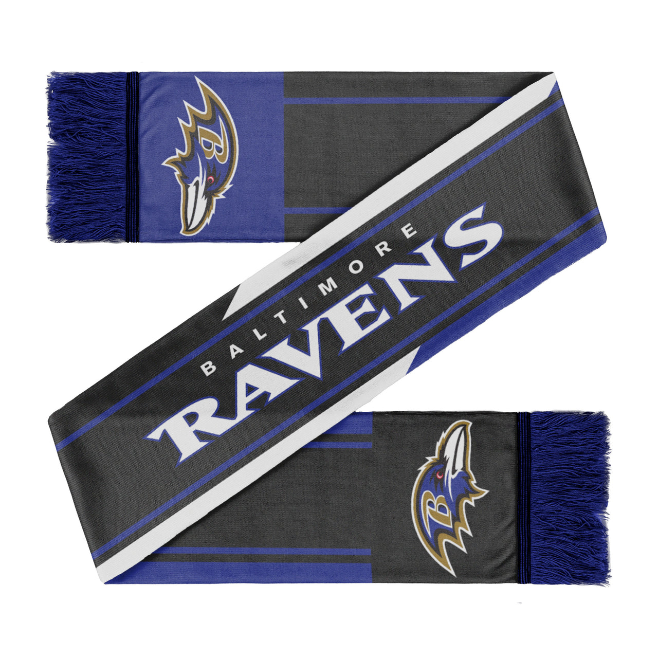 Baltimore Ravens Colorwave Wordmark Scarf - Dynasty Sports & Framing 