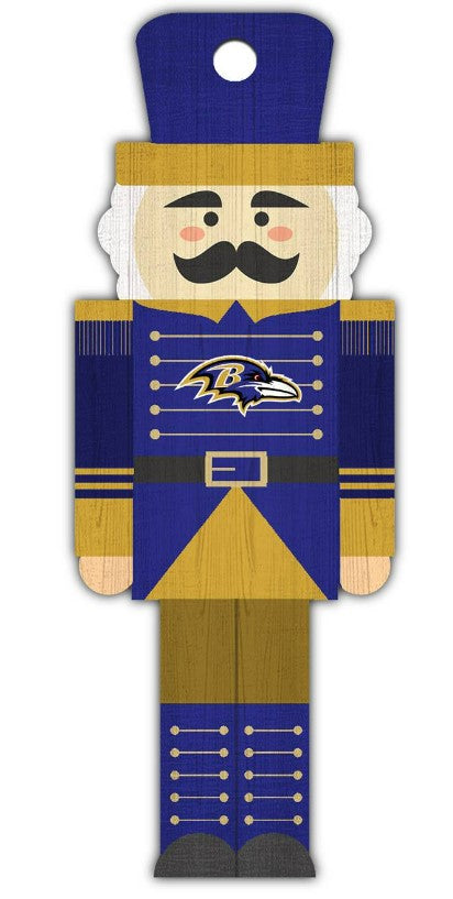 Baltimore Ravens Wood Nutcracker Ornament - Dynasty Sports & Framing 