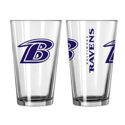 Baltimore Ravens NFL 2-Piece Pint Glass Gift Set - Dynasty Sports & Framing 