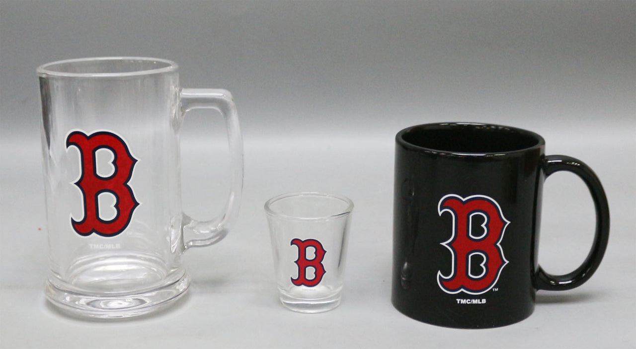 Boston Red Sox 3-Piece Glassware Gift Set - Dynasty Sports & Framing 