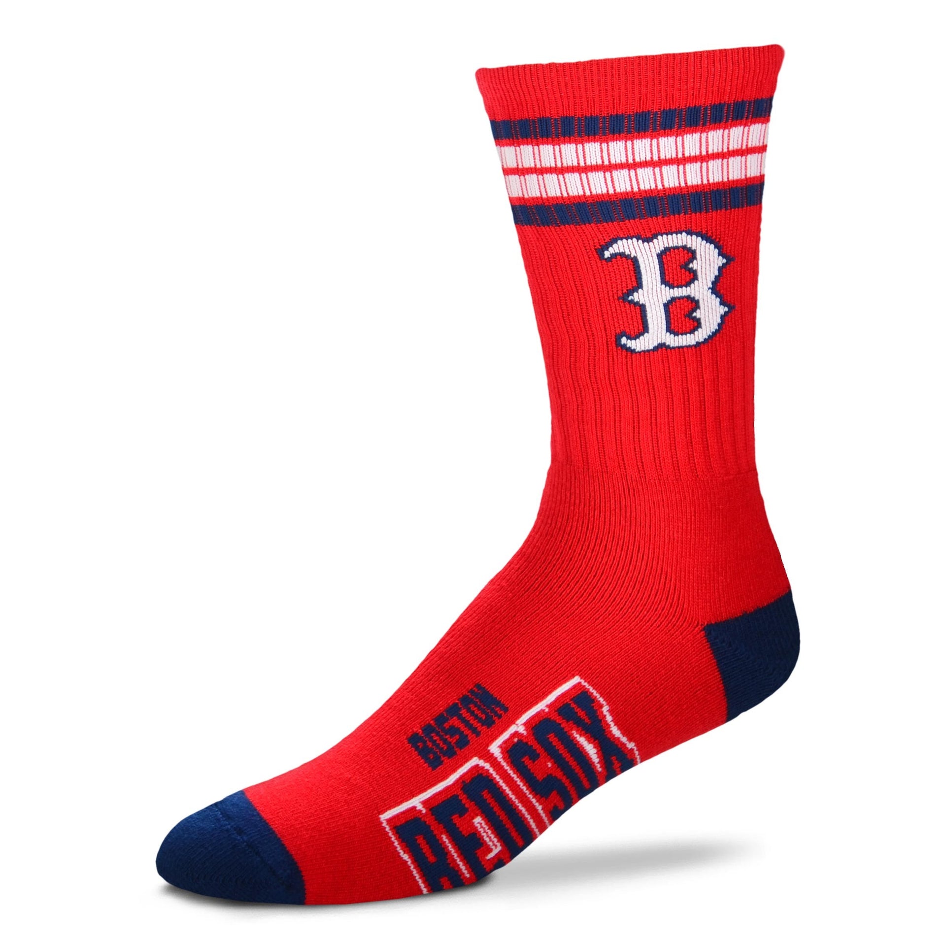 Boston Red Sox Men's 4 Stripe Deuce Socks - Dynasty Sports & Framing 