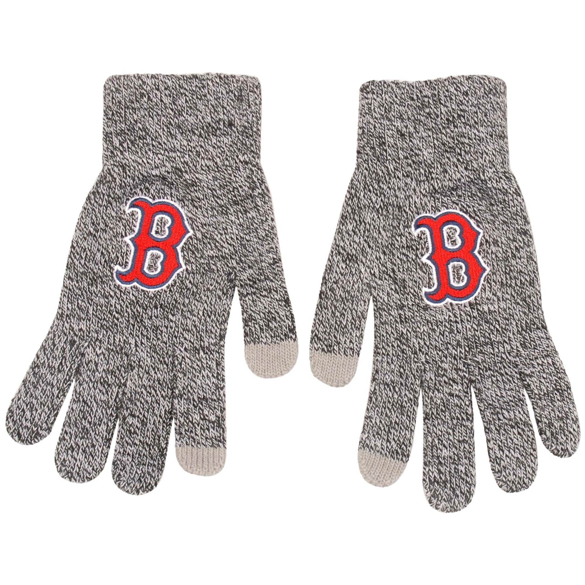 Boston Red Sox Gray Knit Texting Gloves - Dynasty Sports & Framing 