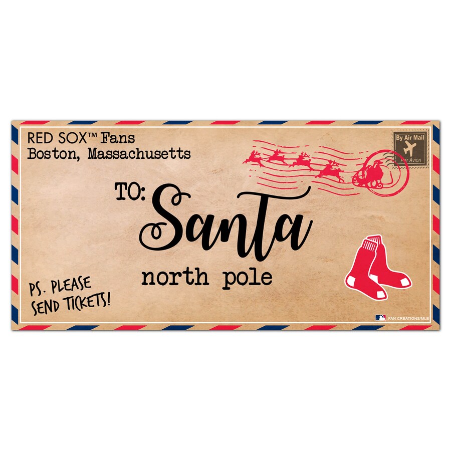 Boston Red Sox 6'' x 12'' Letter to Santa Sign - Dynasty Sports & Framing 