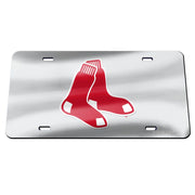 Boston Red Sox Laser Engraved License Plate - Mirror Silver - Dynasty Sports & Framing 