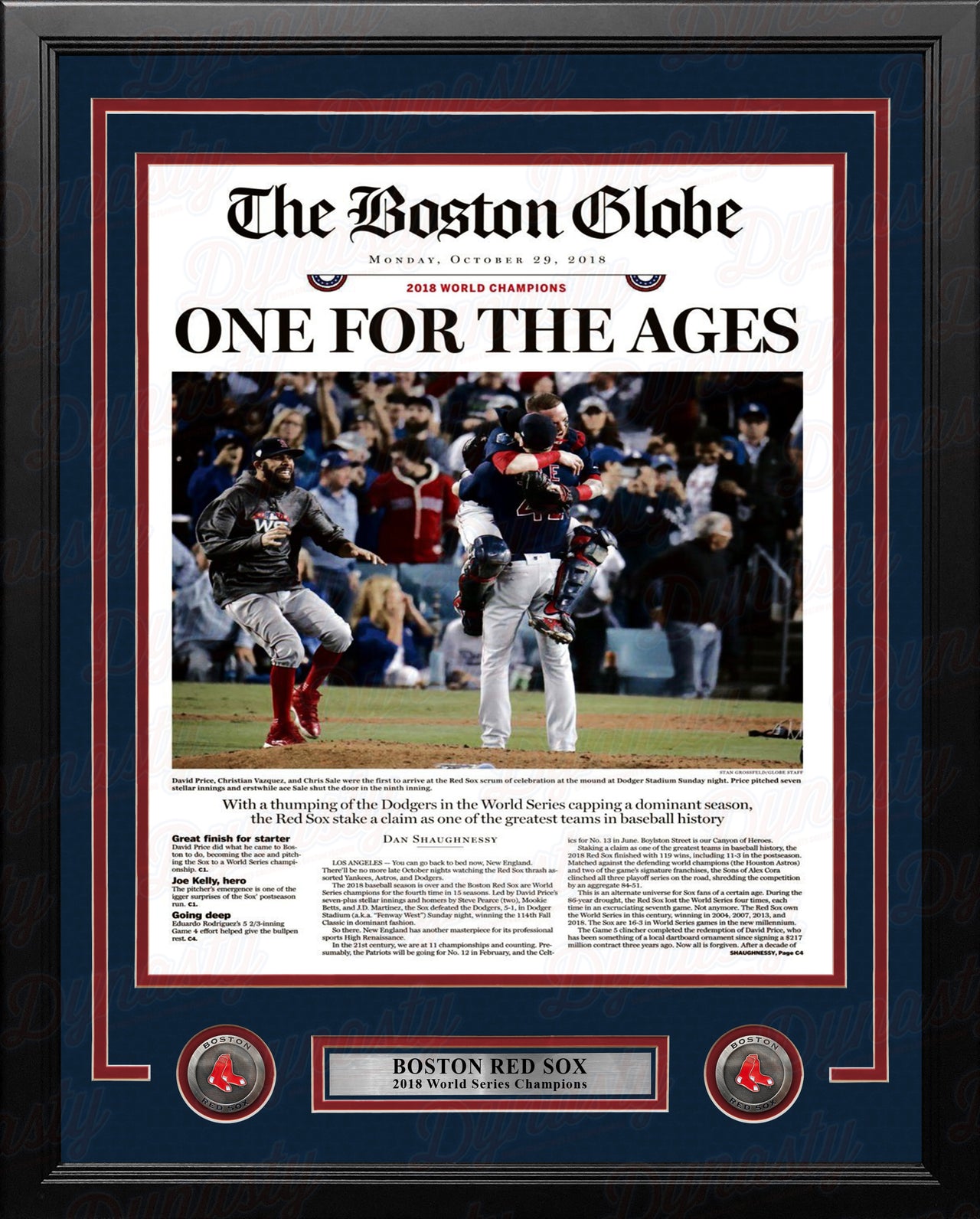 Boston Red Sox 2018 World Series Champions Framed Boston Globe Photo - Dynasty Sports & Framing 