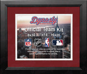 NFL Football Photo Picture Frame Kit - Arizona Cardinals (Red Matting, White Trim) - Dynasty Sports & Framing 