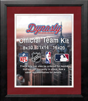 NHL Hockey Photo Picture Frame Kit - Carolina Hurricanes (Red Matting, White Trim) - Dynasty Sports & Framing 