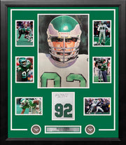 Reggie White Philadelphia Eagles Framed Football Collage with Autographed #92 Photo - Dynasty Sports & Framing 