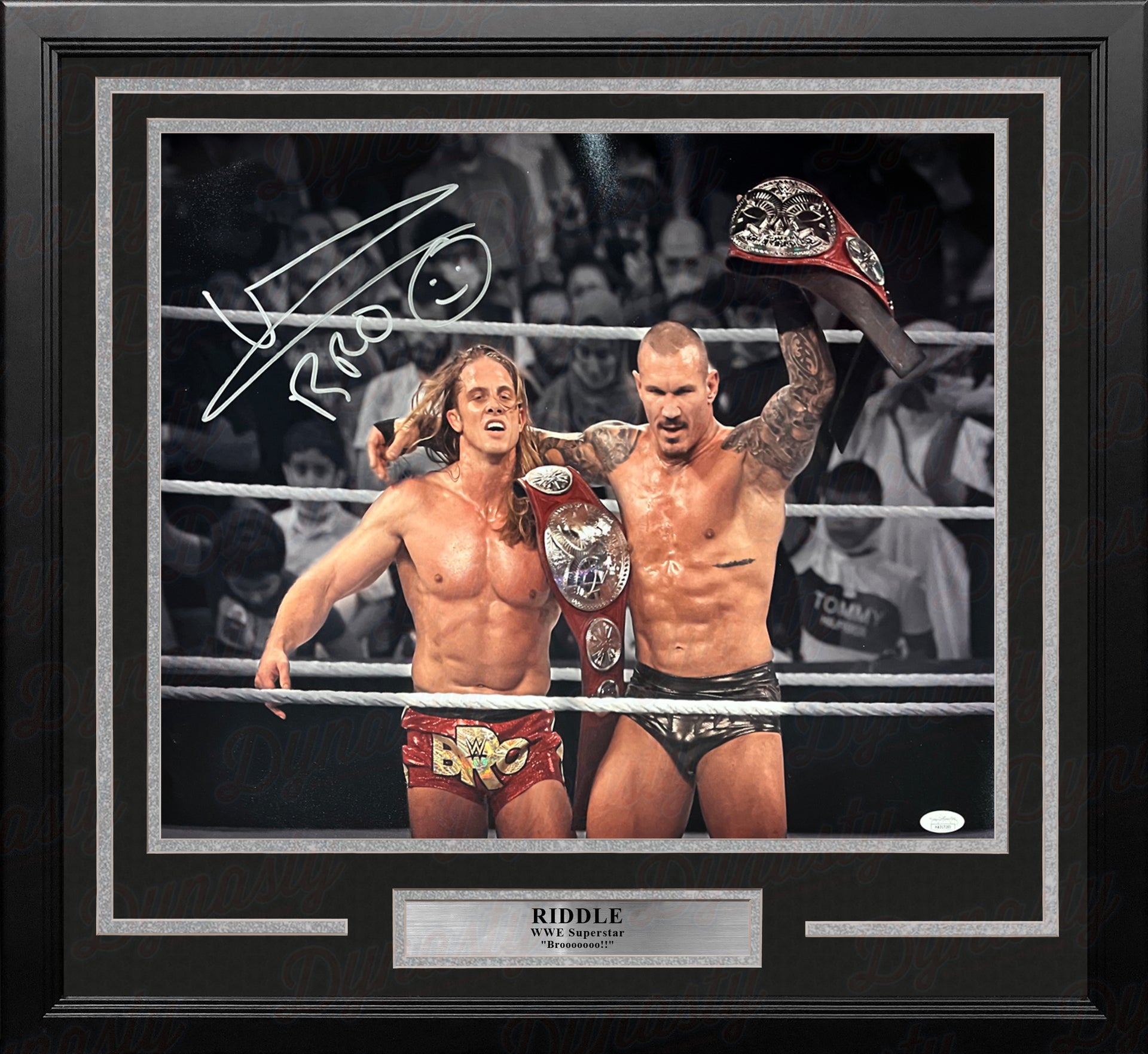 Riddle RK-Bro Autographed Framed WWE Wrestling Photo - Dynasty Sports & Framing 