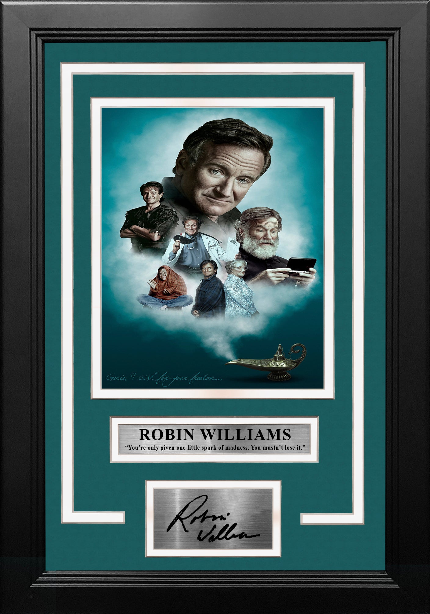 Robin Williams 8" x 10" Framed Collage Photo with Engraved Autograph - Dynasty Sports & Framing 