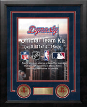 NBA Basketball Photo Picture Frame Kit - Houston Rockets (Navy Matting, Red Trim) - Dynasty Sports & Framing 