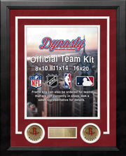 NBA Basketball Photo Picture Frame Kit - Houston Rockets (Red Matting, White Trim) - Dynasty Sports & Framing 