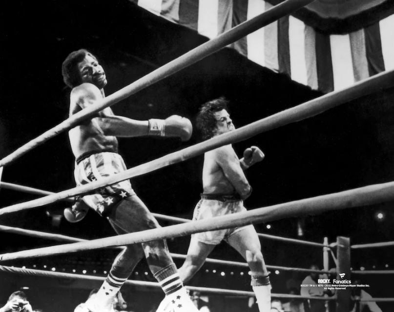 Rocky Balboa v. Apollo Creed 8" x 10" Movie Photo - Dynasty Sports & Framing 