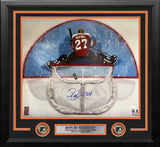 Ron Hextall Above the Crease Philadelphia Flyers Autographed 11" x 14" Framed Hockey Photo - Dynasty Sports & Framing 