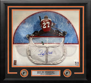 Ron Hextall Above the Crease Philadelphia Flyers Autographed Framed Hockey Photo - Dynasty Sports & Framing 