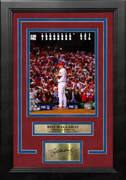 Roy Halladay NLDS No Hitter Philadelphia Phillies 8x10 Framed Baseball Photo with Engraved Autograph - Dynasty Sports & Framing 