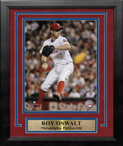 Roy Oswalt in Action Philadelphia Phillies 8" x 10" Framed Baseball Photo - Dynasty Sports & Framing 
