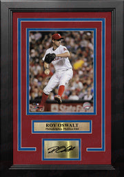 Roy Oswalt in Action Philadelphia Phillies 8" x 10" Framed Baseball Photo with Engraved Autograph - Dynasty Sports & Framing 