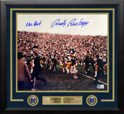 Rudy Ruettiger Notre Dame Fighting Irish Autographed 11" x 14" Framed College Football Photo - Dynasty Sports & Framing 