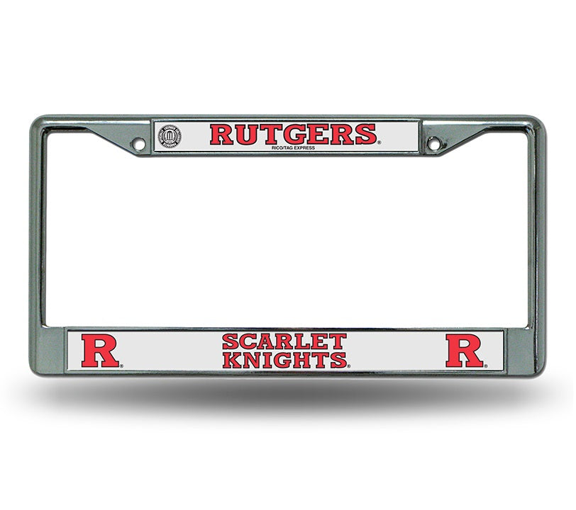 Rutgers Scarlet Knights Chrome License Plate Frame - Dynasty Sports & Framing 