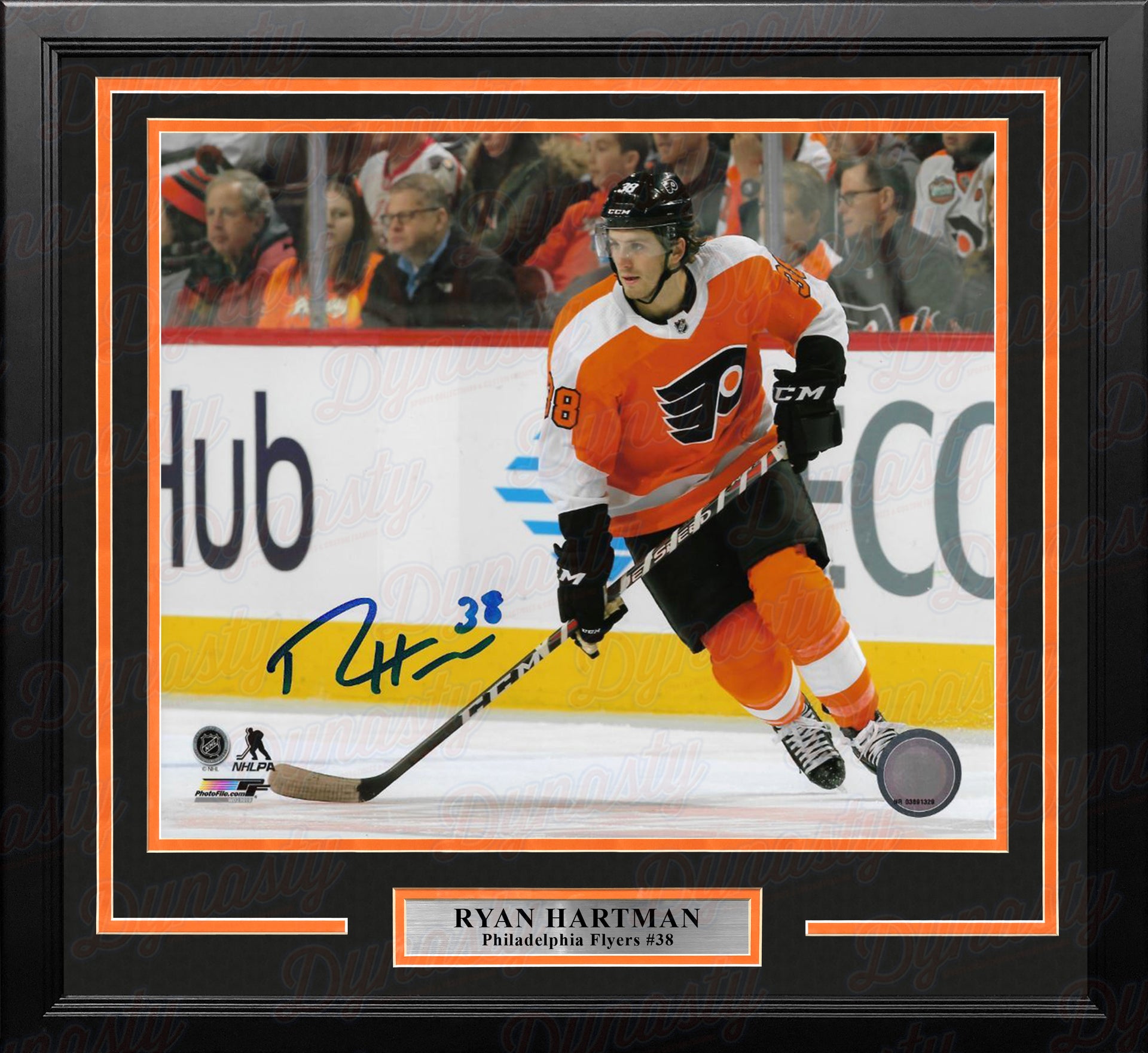 Ryan Hartman Philadelphia Flyers Autographed NHL Hockey Framed and Matted Photo - Dynasty Sports & Framing 