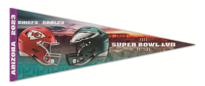 Philadelphia Eagles Super Bowl LVII Premium Dueling Pennant - Dynasty Sports & Framing 