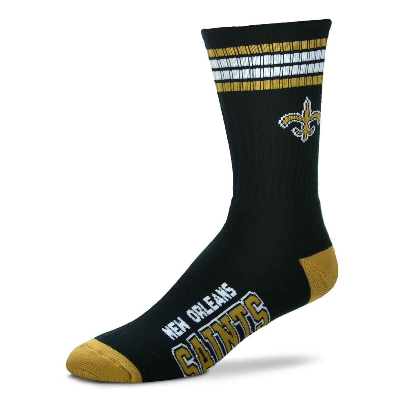 New Orleans Saints Men's 4 Stripe Deuce Socks - Dynasty Sports & Framing 