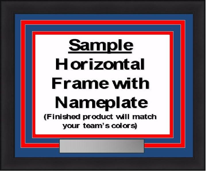 MLB Baseball Photo Picture Frame Kit - Kansas City Royals (Blue Matting, Light Blue Trim) - Dynasty Sports & Framing 