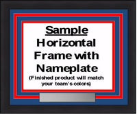 MLB Baseball Photo Picture Frame Kit - Toronto Blue Jays (Gray Matting, Blue Trim) - Dynasty Sports & Framing 