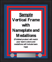 MLB Baseball Photo Picture Frame Kit - St. Louis Cardinals (Red Matting, Light Blue Trim) - Dynasty Sports & Framing 