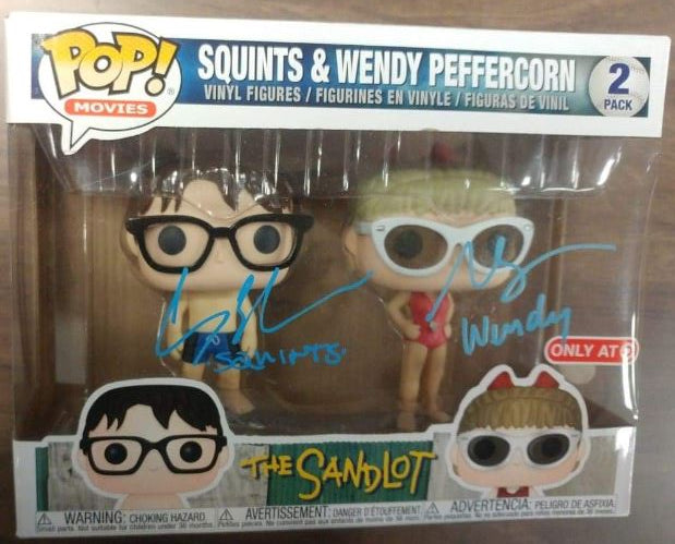 The Sandlot Chauncey Leoparcii (Squints) & Marley Shelton (Wendy Peffercorn) Autographed Funko Pops - Dynasty Sports & Framing 