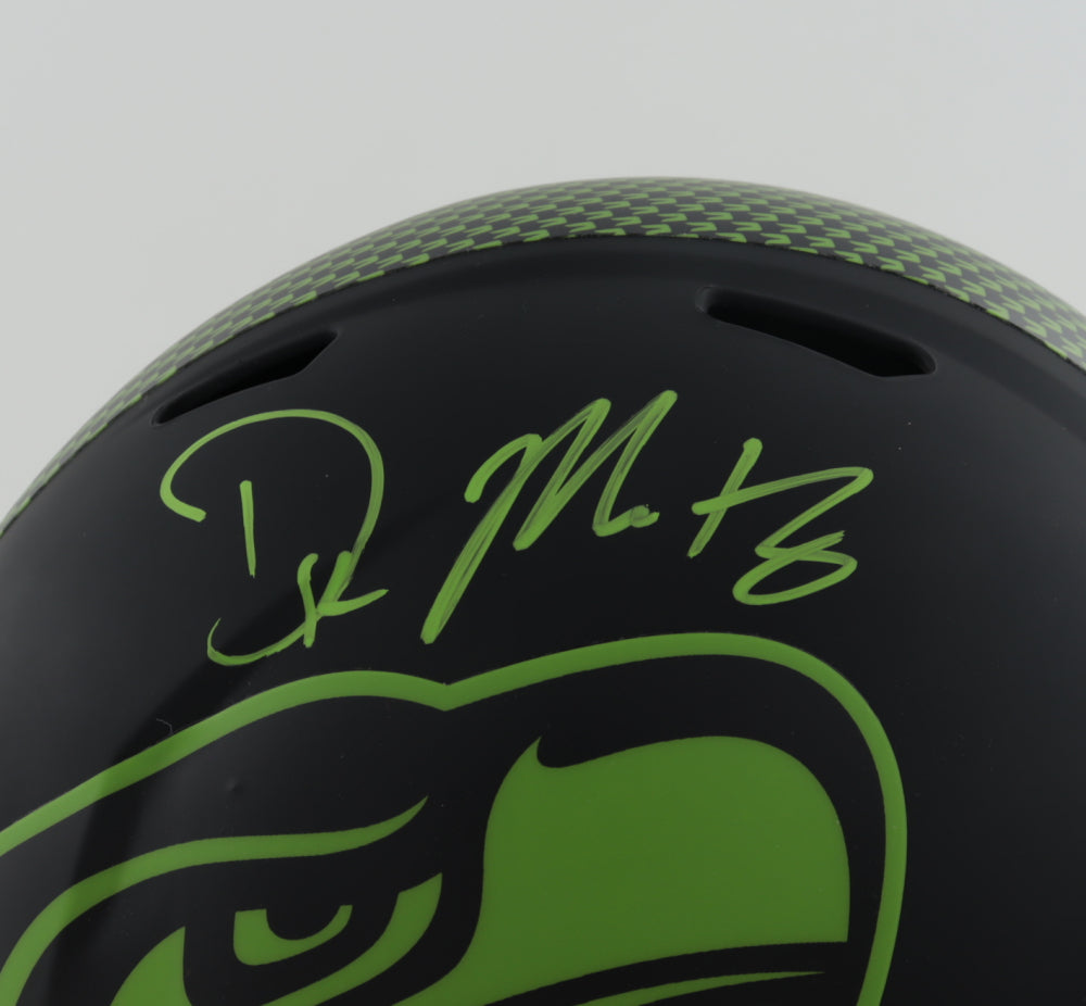 DK Metcalf Signed Seattle Seahawks Speed Eclipse NFL Mini Helmet