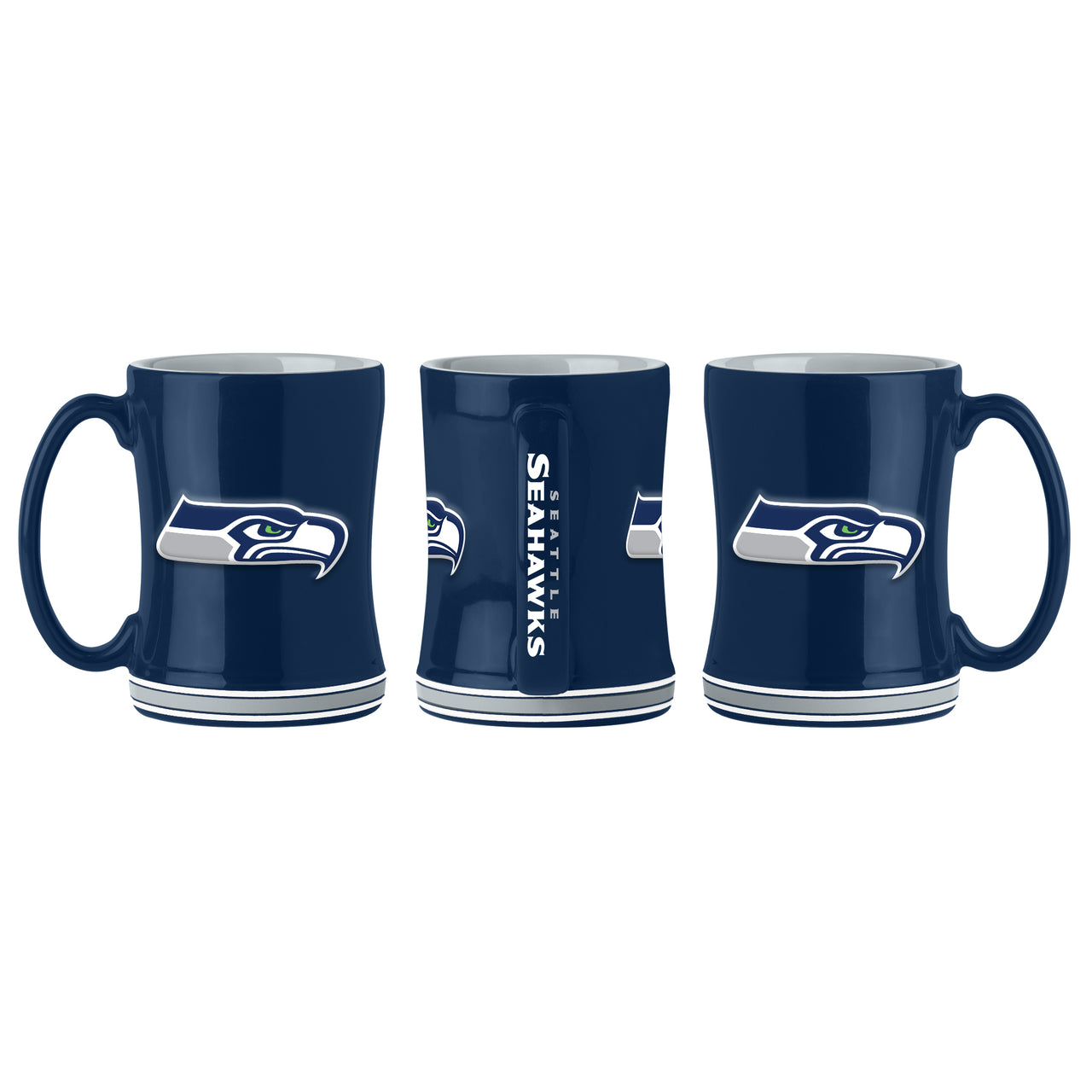 Seattle Seahawks Logo Relief Coffee Mug - Dynasty Sports & Framing 