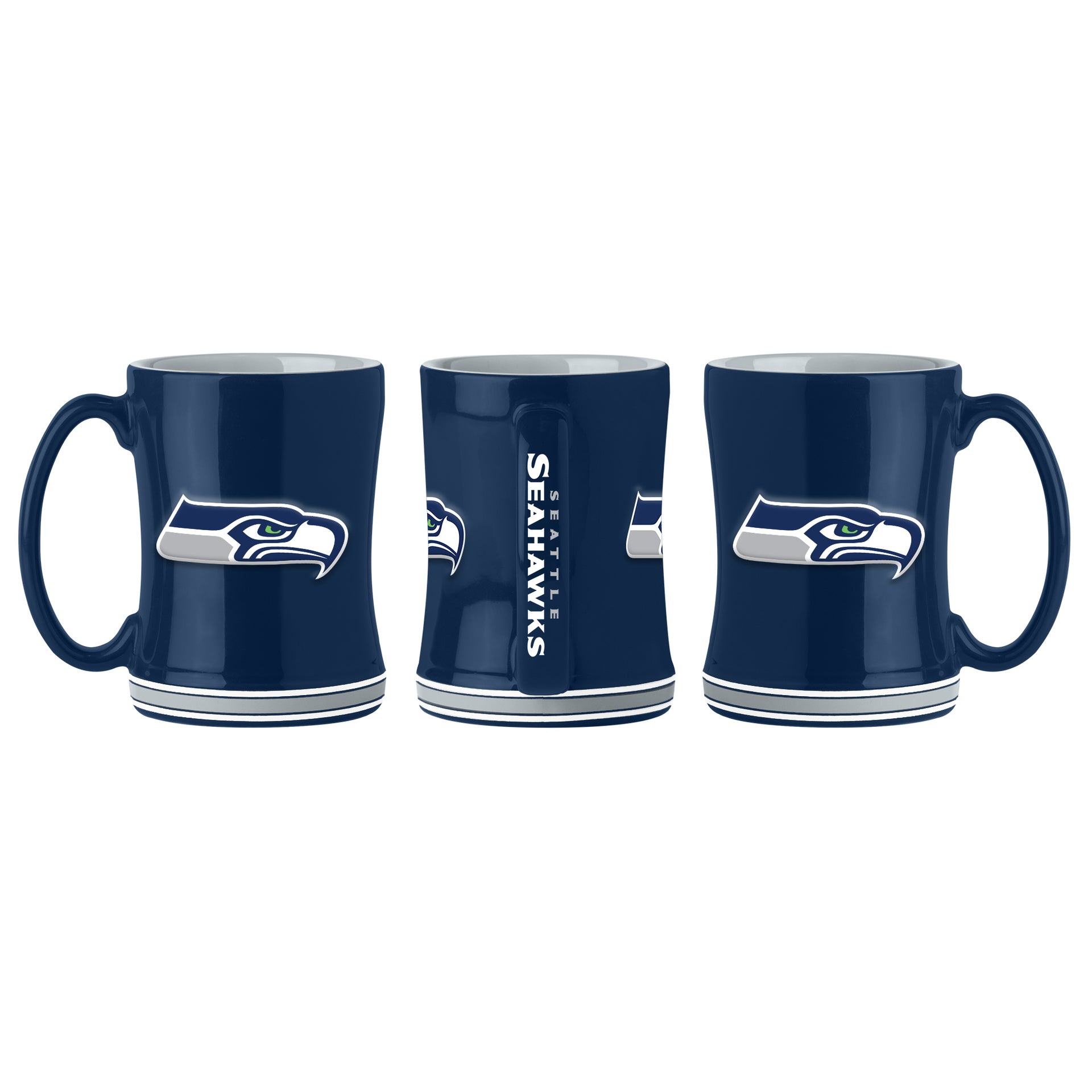 Seattle Seahawks Logo Relief Coffee Mug - Dynasty Sports & Framing 