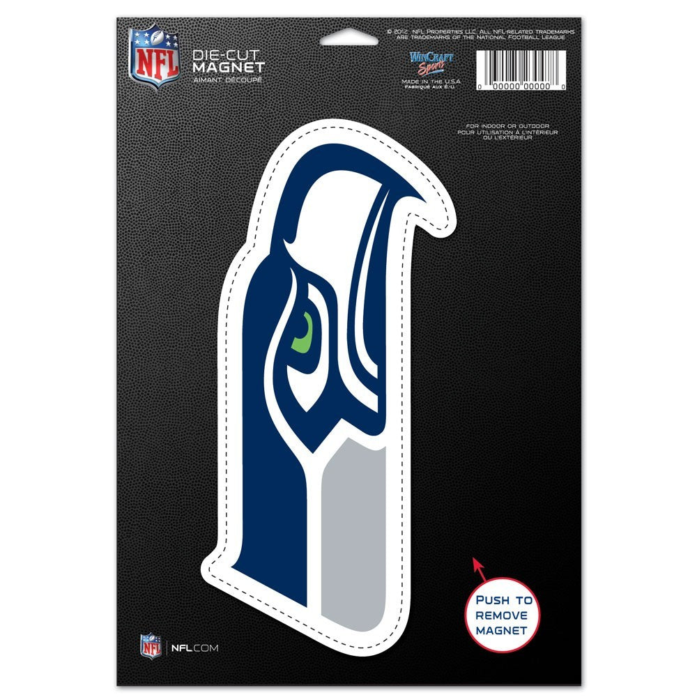 Seattle Seahawks NFL Football 8" Die-Cut Magnet - Dynasty Sports & Framing 