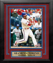 Shane Victorino in Action Philadelphia Phillies 8" x 10" Framed Baseball Photo - Dynasty Sports & Framing 