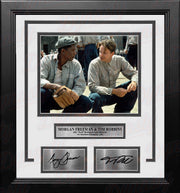 Morgan Freeman & Tim Robbins Shawshank Redemption 8" x 10" Framed Photo with Engraved Autographs - Dynasty Sports & Framing 