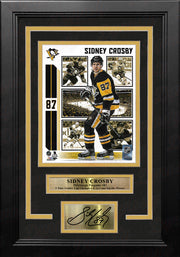 Sidney Crosby Pittsburgh Penguins 8" x 10" Framed Hockey Collage Photo with Engraved Autograph - Dynasty Sports & Framing 