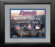 NBA Basketball Photo Picture Frame Kit - Dallas Mavericks (Silver Matting, Blue Trim) - Dynasty Sports & Framing 