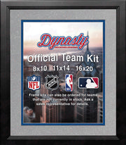 NBA Basketball Photo Picture Frame Kit - Dallas Mavericks (Silver Matting, Blue Trim) - Dynasty Sports & Framing 