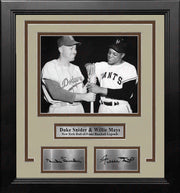 Duke Snider and Willie Mays 8x10 Framed New York Baseball Photo with Engraved Autographs - Dynasty Sports & Framing 