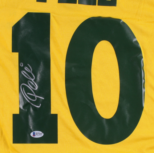 Pele Brazil Autographed Soccer Jersey - Dynasty Sports & Framing 