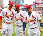 Adam Wainwright, Albert Pujols, & Yadier Molina St. Louis Cardinals 8" x 10" Baseball Photo - Dynasty Sports & Framing 